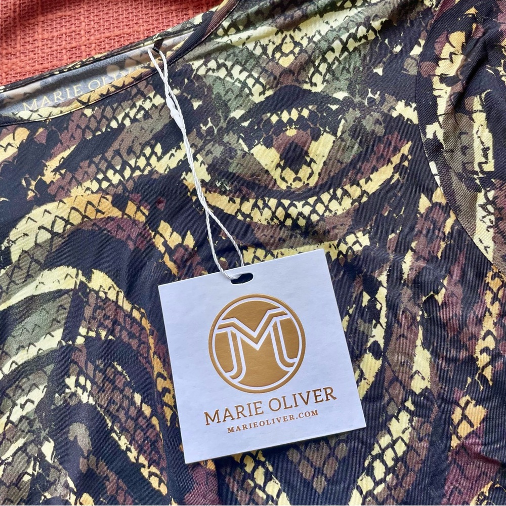 Marie Oliver Hazel Top Blouse In Bengal Snakeskin Size M NWT - Picture 8 of 15